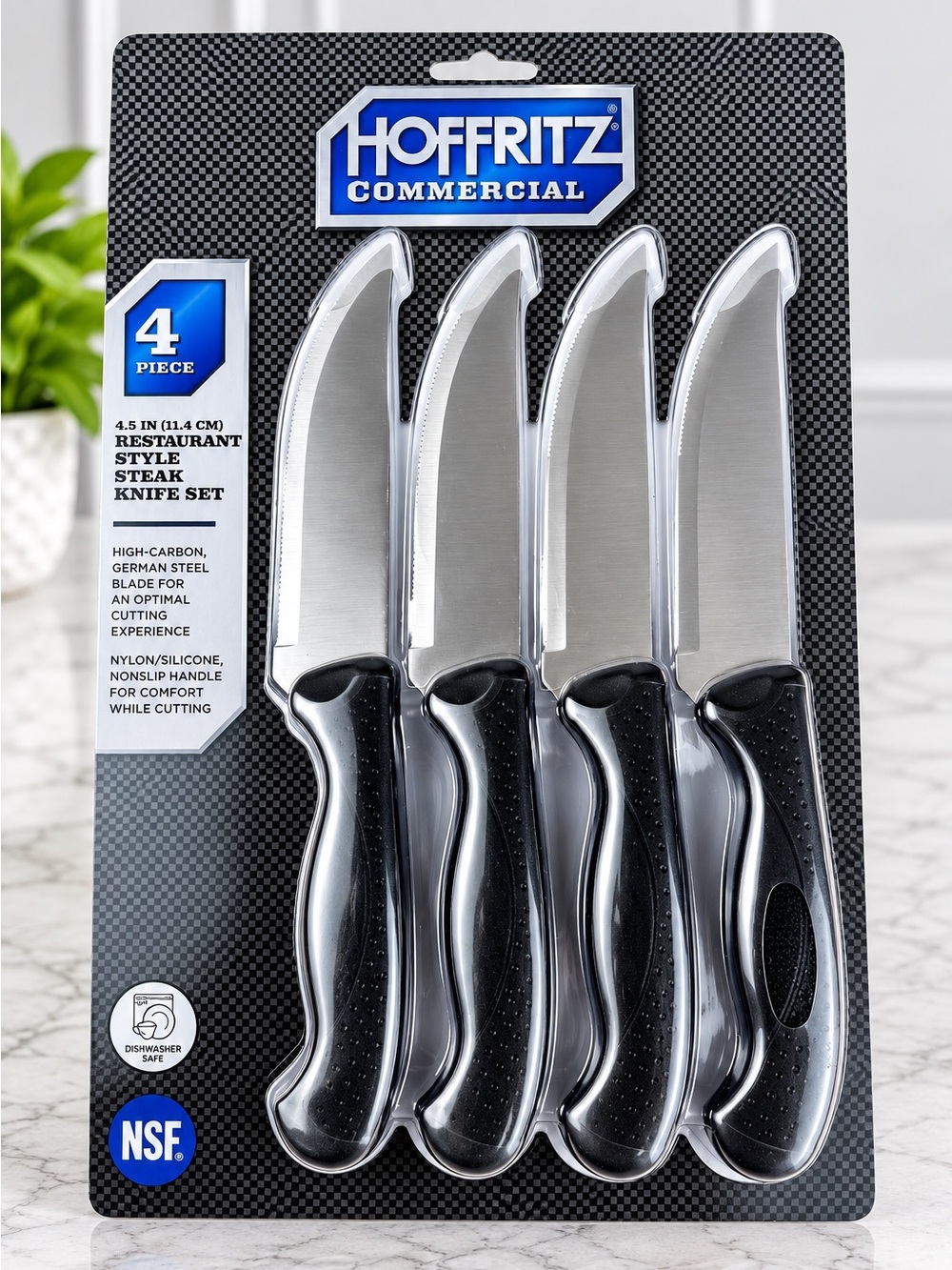Hoffritz Commercial 4-Piece Steak Knife Set New Sealed
